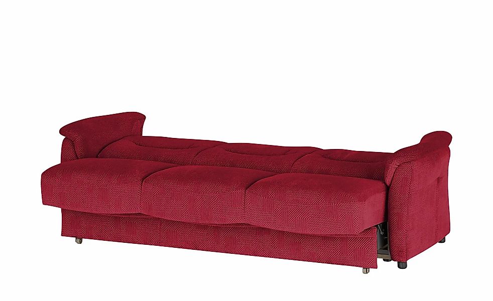 Polstermöbel Oelsa Schlafsofa  Sarah ¦ rot ¦ Maße (cm): B: 223 H: 100 T: 92 günstig online kaufen