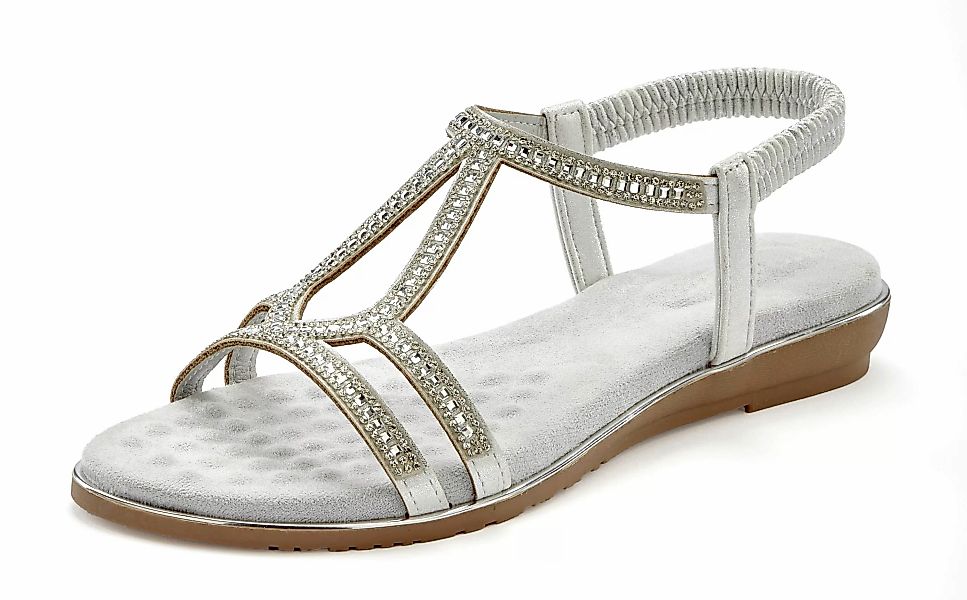 Vivance Sandale "Sandalette, Sommerschuh,", mit Glitzer Verzierungen und el günstig online kaufen