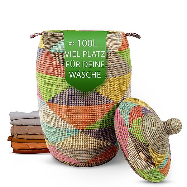 YAADU Wäschekorb mit Deckel 100L – günstig online kaufen