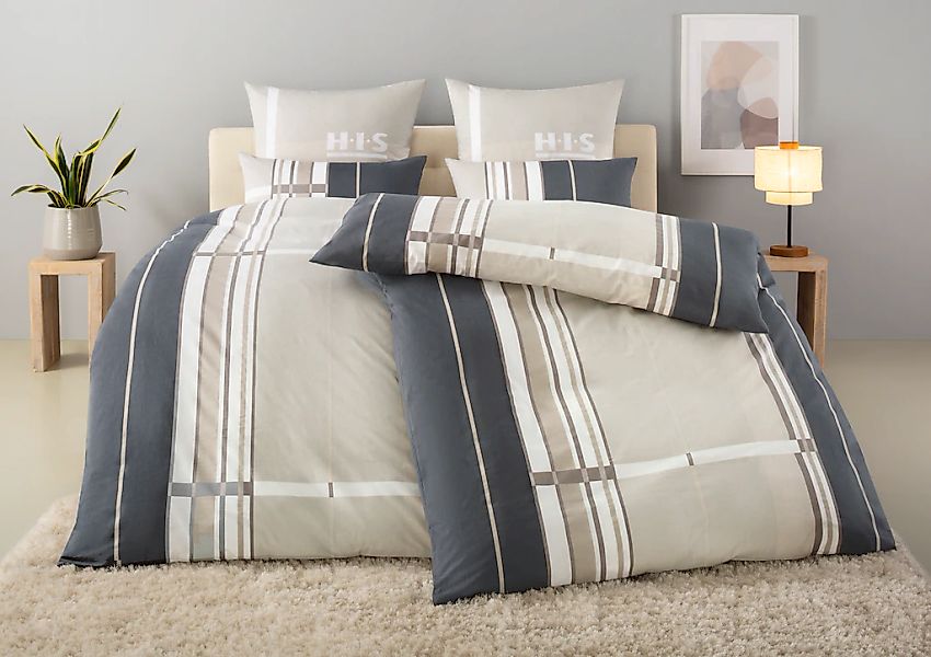 H.I.S Bettwäsche "Golfi in Gr. 135x200 oder 155x220 cm" 2 Bettwäsche aus Ba günstig online kaufen