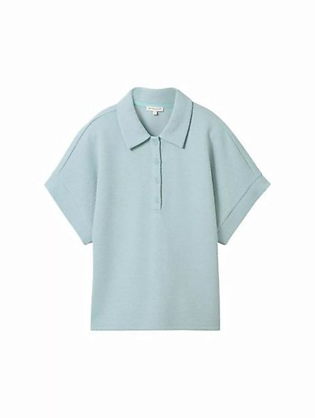 TOM TAILOR Sweatshirt Sweatshirt polo collar, dusty mint blue günstig online kaufen