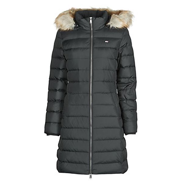 Tommy Jeans Steppmantel "TJW ESSENTIAL HOODED DOWN COAT", mit Fellimitat, L günstig online kaufen