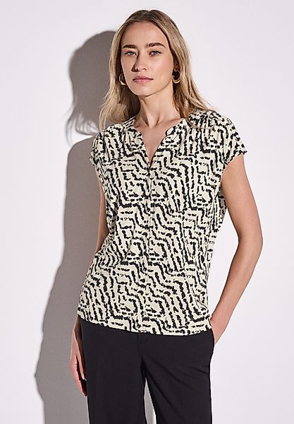 STREET ONE Print-Shirt, mit Knopfleiste günstig online kaufen