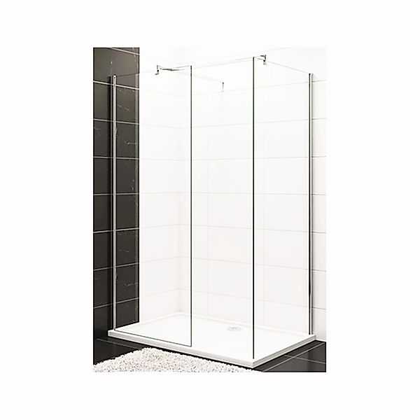 Duschparadies Duschkabine 90 x 90 x 200cm Walk in Glas 8mm Nano Glas Klargl günstig online kaufen