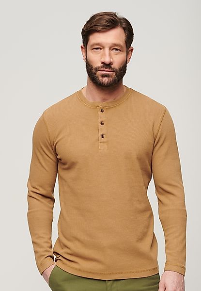 Superdry Langarmshirt "WAFFLE LONG SLEEVE HENLEY TOP" günstig online kaufen