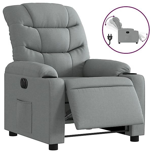 vidaXL Relaxsessel Elektrisch Hellgrau Stoff 3206627 günstig online kaufen