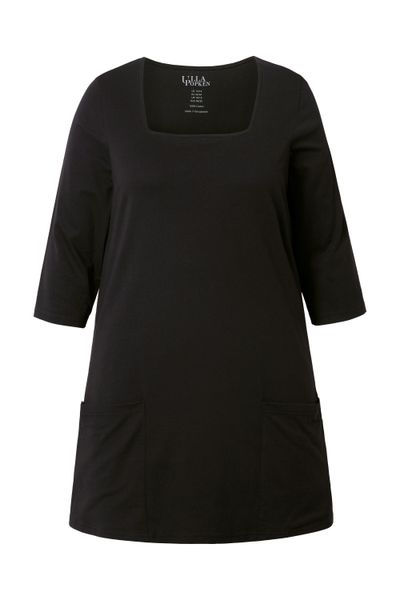 Ulla Popken Longshirt Longshirt Taschen A-Linie günstig online kaufen