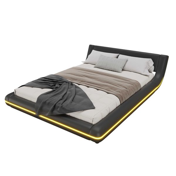 BlingBin Polsterbett Bodenbett (1-tlg., mit LED-Umgebungsbeleuchtung, günstig online kaufen