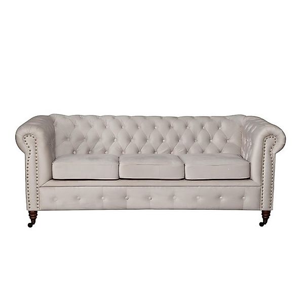 Xlmoebel Sofa Chesterfield Sofa-Set 3+2+1 Oxford in Lederoptik - Polstermöb günstig online kaufen