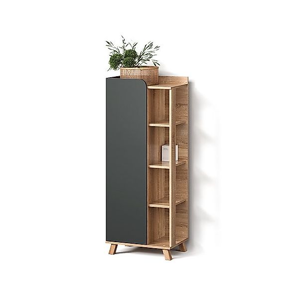 Livinity® Midischrank Marano, Anthrazit/Sonoma, 50 x 128 cm mit Tür und off günstig online kaufen