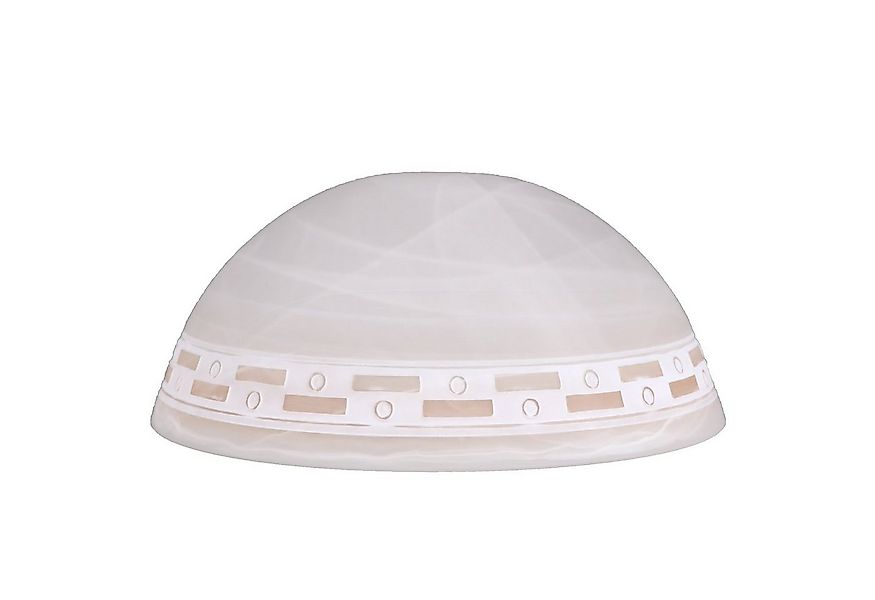 Home4Living Lampenschirm Pendelglasschirm Lampenglas alabaster weiß/braun Ø günstig online kaufen