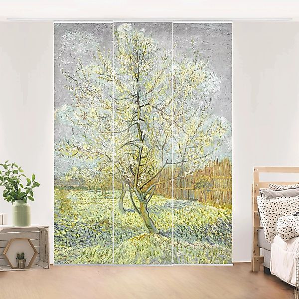 Schiebegardinen Set Kunstdruck Vincent van Gogh - Pfirsichbaum rosa günstig online kaufen