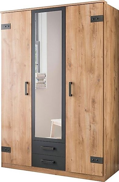 Wimex Kleiderschrank Cork (mit Türen, mit Spiegel, mit Schubladen, 1-St., m günstig online kaufen