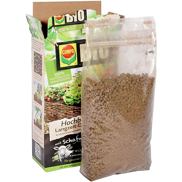 Compo Bio Hochbeet Langzeit-Dünger mit Schafwolle 750 g günstig online kaufen