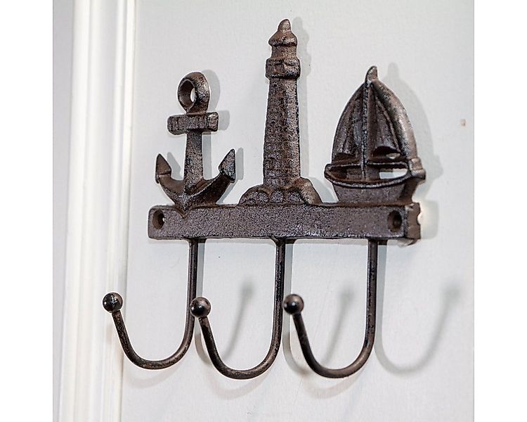 Antikas Garderobenhaken Flurgarderobe, 3 Haken, Maritim, Eisen, Braun günstig online kaufen