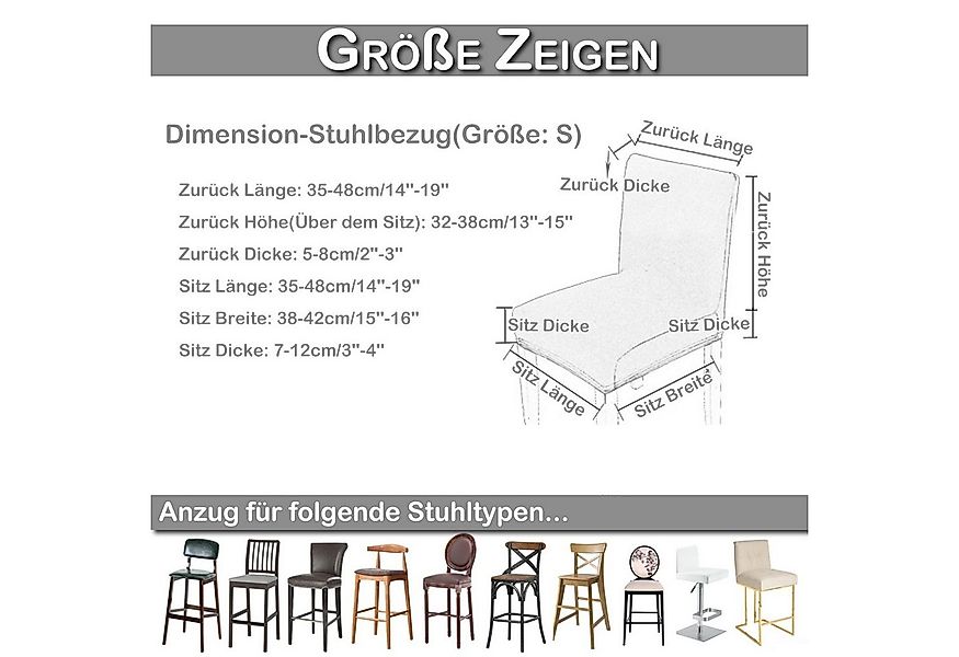 BTTO Stuhlhusse Barhocker Samt Stretch Stuhlbezug für Barhockerbezug günstig online kaufen