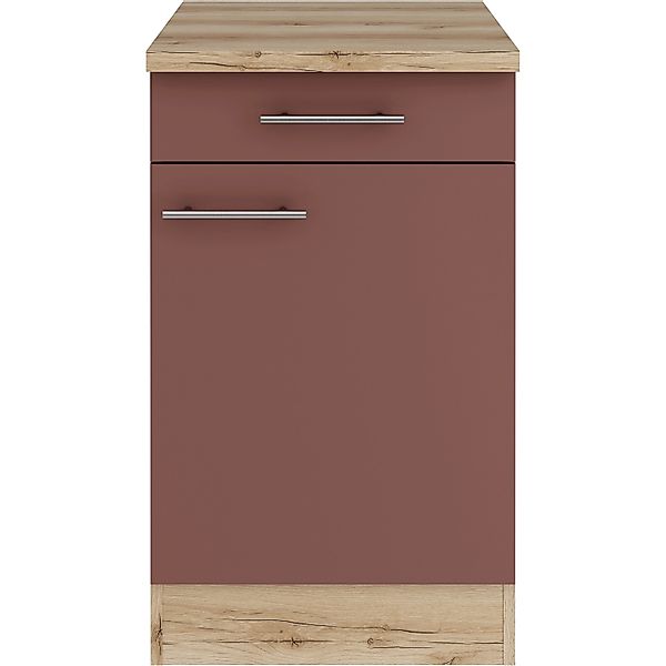 OPTIFIT Bari407 Küchen-Unterschrank 50 cm Rostrot günstig online kaufen