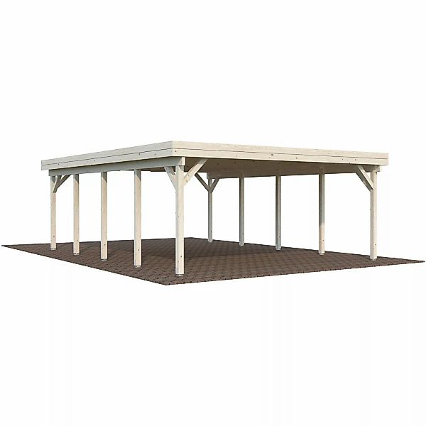 Palmako Doppelcarport Karl Klar tauchgrundiert 600 cm x 762 cm günstig online kaufen