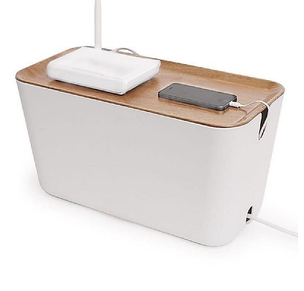 Bosign Aufbewahrungsbox Kabel-Box Cable Organiser Hideaway Weiß-Natur (XXL) günstig online kaufen