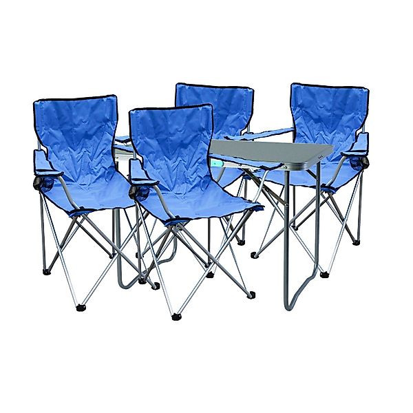 Mojawo Essgruppe 5-teiliges Campingmöbel Set blau günstig online kaufen