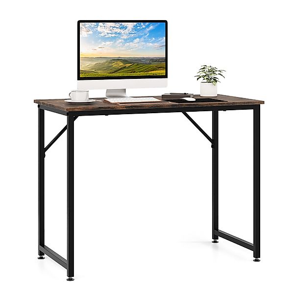 KOMFOTTEU Schreibtisch, Computertisch mit robustem Metallrahmen günstig online kaufen