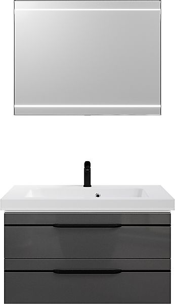Saphir Badmöbel-Set »Balto 2-teilig Mineralmarmor-Waschtisch mit LED-Spiege günstig online kaufen