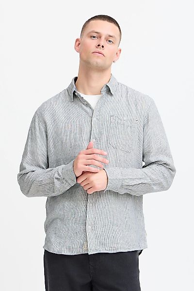 Blend Langarmhemd "BHBobby Shirt stripe", Stilvolles Langarmhemd aus Leinen günstig online kaufen