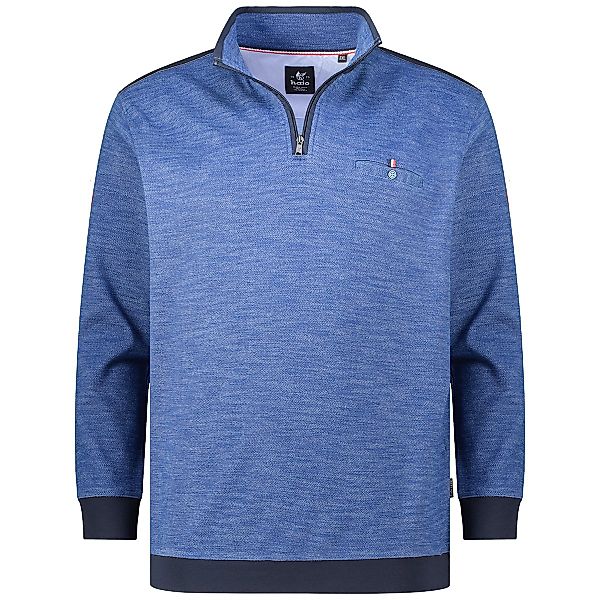 Hajo Sweatshirt aus Baumwollmischung Farbe jeansblau Größe: 3XL günstig online kaufen