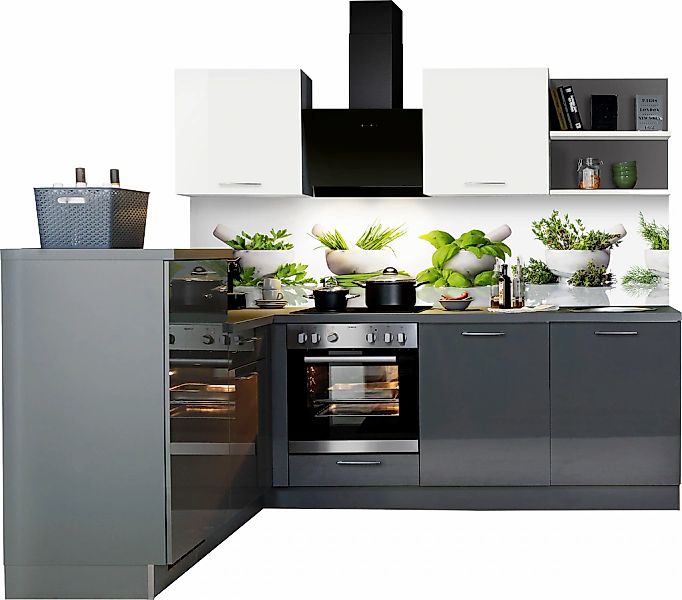 KOCHSTATION Winkelküche ""KS-Jena", vormontiert, Stellbreite 245x175 cm", m günstig online kaufen