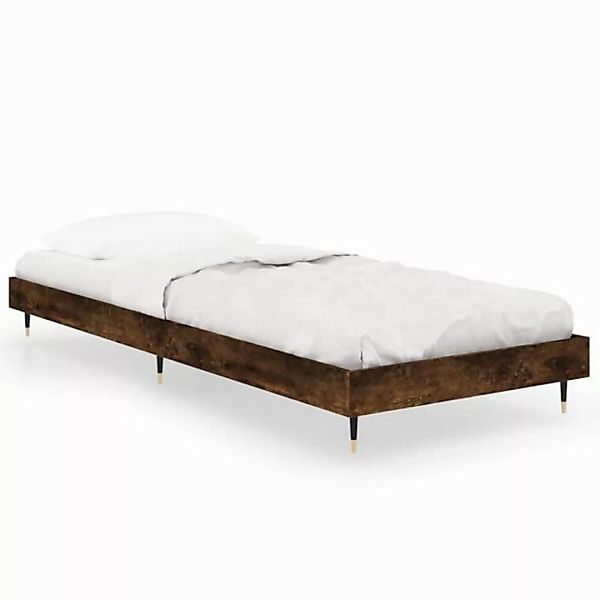 furnicato Bettgestell ohne Matratze Räuchereiche 75x190 cm Holzwerkstoff (1 günstig online kaufen