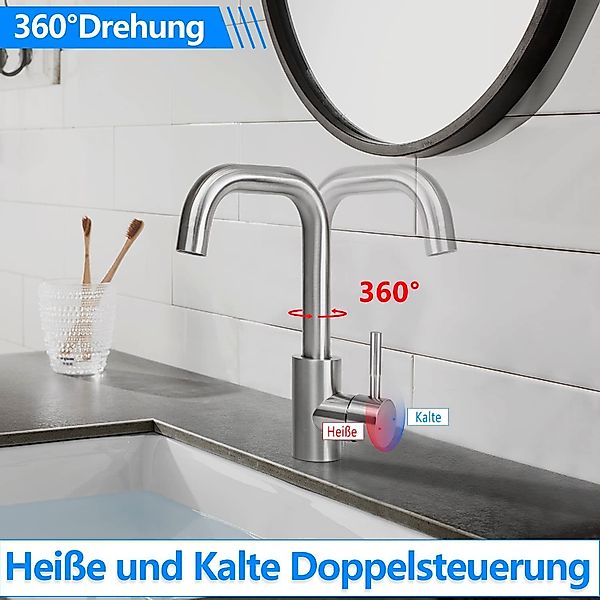 Nettlife Küchenarmatur Wasserhahn Bad Waschtischarmatur Hochdruck günstig online kaufen