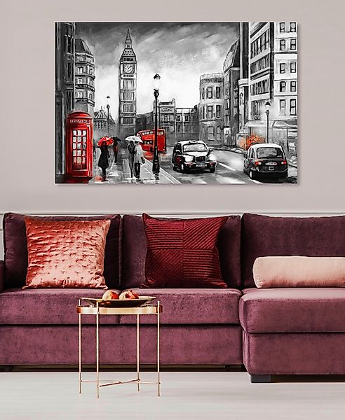 Places of Style Leinwandbild London, Fahrzeuge, günstig online kaufen