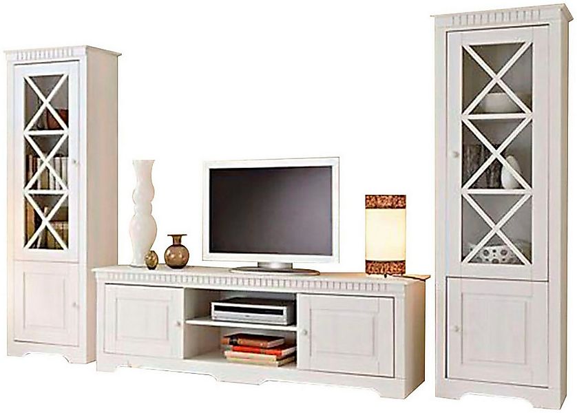 OTTO home Wohnwand Lisa, (Set, 3-St), bestehend aus zwei Vitrinen und einem günstig online kaufen