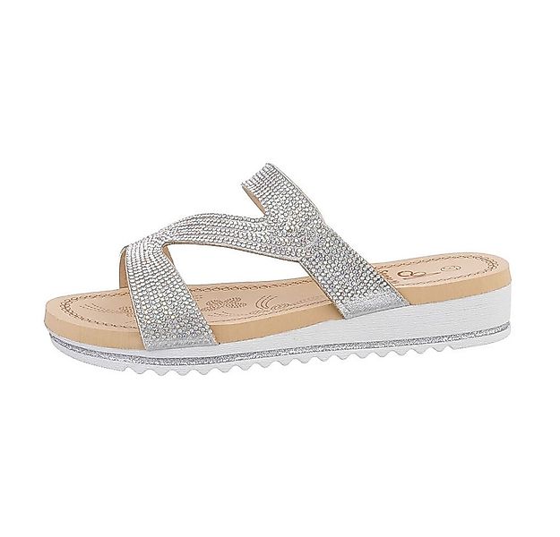 Ital-Design Damen Mules Freizeit Pantolette (86017009) Keilabsatz/Wedge Kei günstig online kaufen