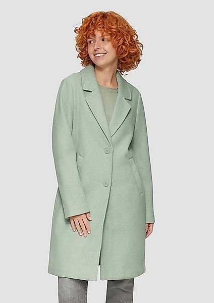 QS Funktionsmantel Outdoor-Mantel Melierter Mantel mit Reverskragen günstig online kaufen