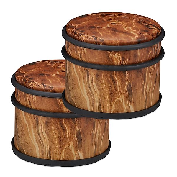 relaxdays Türstopper 2 x Türstopper Holzoptik günstig online kaufen