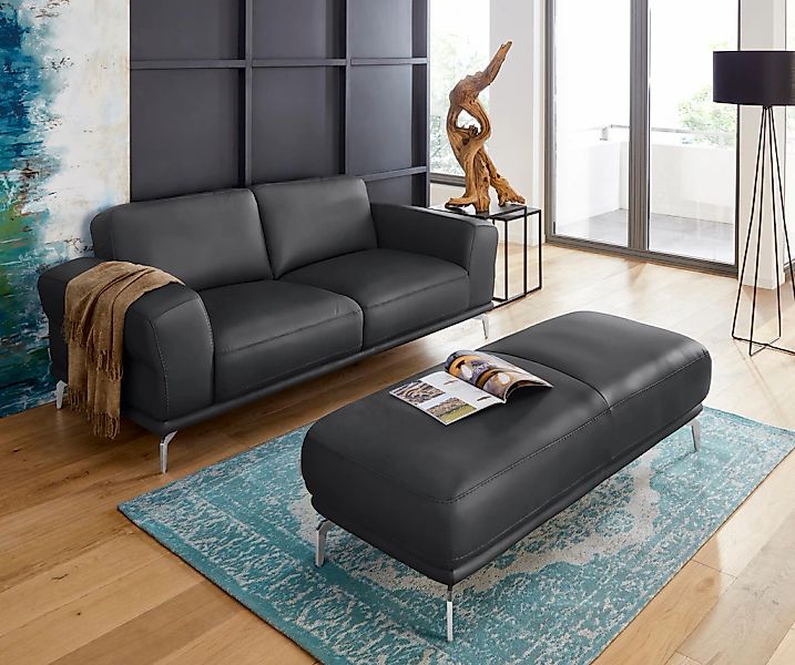 W.SCHILLIG 2-Sitzer "montanaa", mit Metallfüßen in Chrom glänzend, Breite 1 günstig online kaufen
