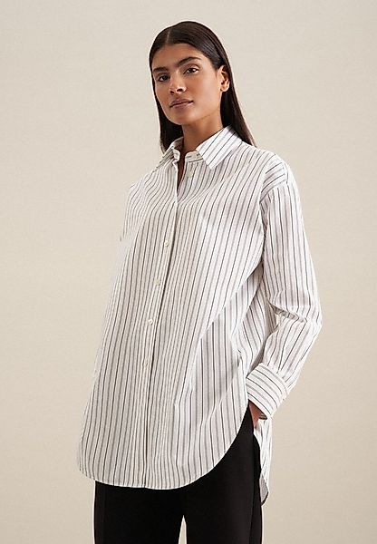 seidensticker Longbluse Schwarze Rose Langarm Kragen Streifen günstig online kaufen