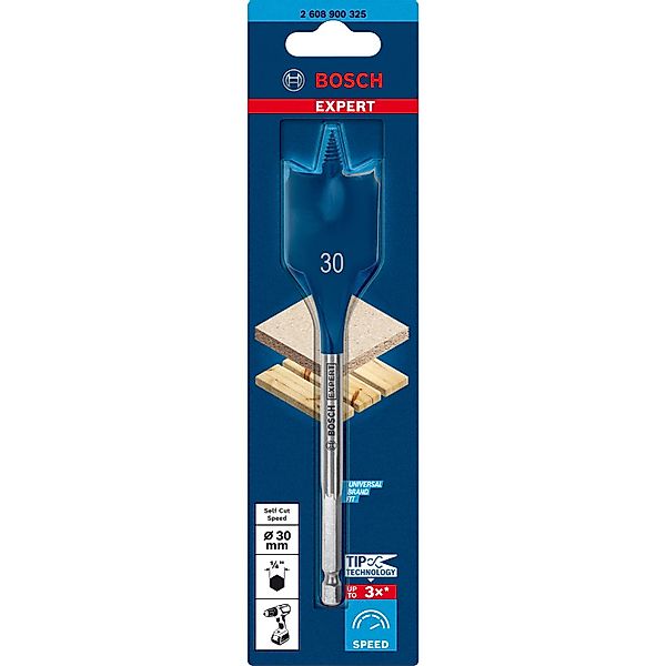 Bosch Expert Selfcut Flachfräsbohrer für Holz Ø 30 mm x 152 mm günstig online kaufen