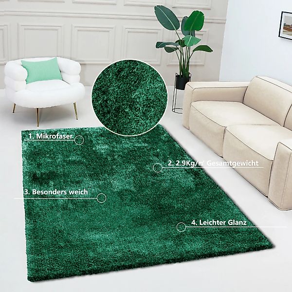 Bruno Banani Teppich "Dana Teppich, besonders weich und kuschelig, Kundenli günstig online kaufen