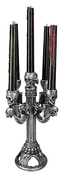 Figuren Shop GmbH Kerzenständer Kandelaber - Totenkopf Leuchter - Kerzenstä günstig online kaufen
