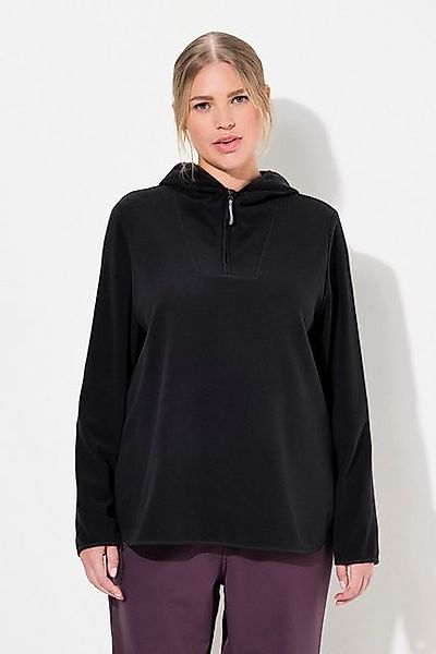 Ulla Popken Sweatshirt Fleece-Troyer kurz Oversized Kapuze Langarm günstig online kaufen