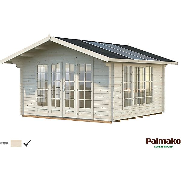 Palmako Irene Holz-Gartenhaus Klar Satteldach Tauchgrundiert 400 cm x 380 c günstig online kaufen