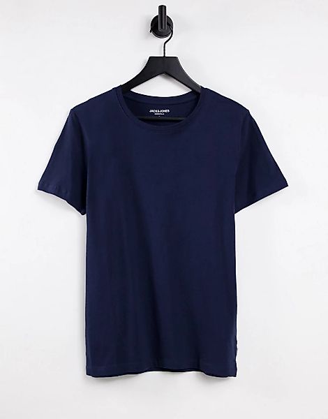 Jack & Jones Essentials – T-Shirt in Marineblau mit Rundhalsausschnitt günstig online kaufen