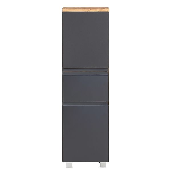 Held Möbel Midischrank Ancona 40 cm matt Grau-Wotaneiche günstig online kaufen