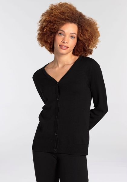 Flashlights Strickjacke mit V-Ausschnitt und Knopfleiste günstig online kaufen