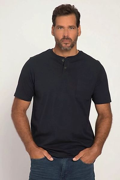 JP1880 T-Shirt Henley Halbarm Brustprint Rundhals günstig online kaufen