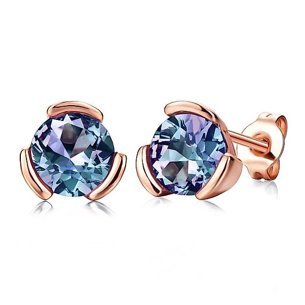 Runde Perlé Paar Ohrstecker Stein Alexandrit elegante Ohrstecker, handgefer günstig online kaufen