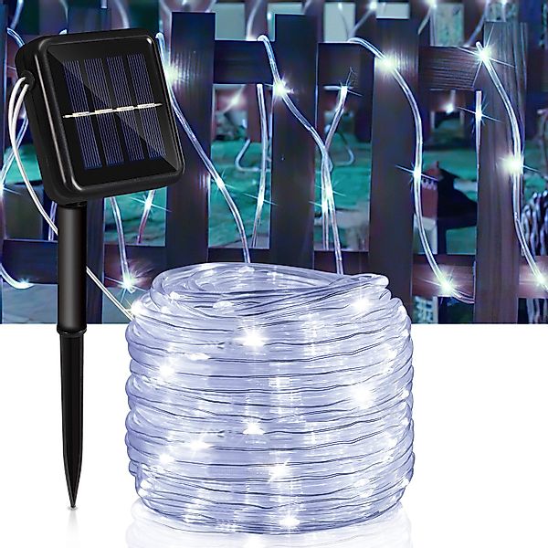 Clanmacy LED-Lichterschlauch Solar Lichterkette Lichtschlauch Beleuchtung günstig online kaufen