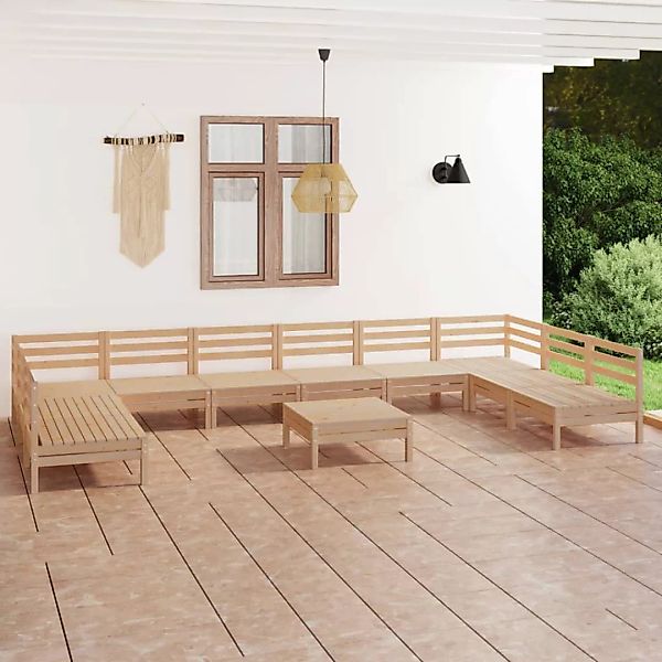 11-tlg. Garten-lounge-set Massivholz Kiefer günstig online kaufen